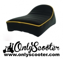 Asiento Lambretta RENEGADE CHOP corto Negro-Amarillo